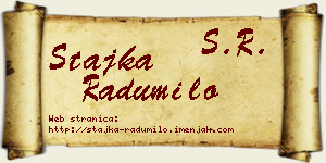Stajka Radumilo vizit kartica